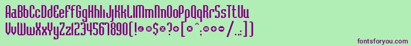 Havnel Font – Purple Fonts on Green Background