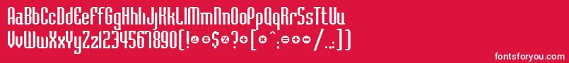 Havnel Font – White Fonts on Red Background