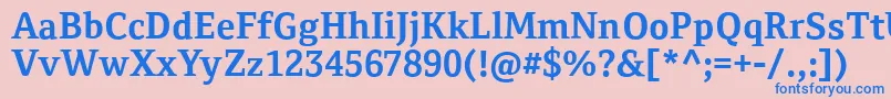 CordaleCorpBold Font – Blue Fonts on Pink Background