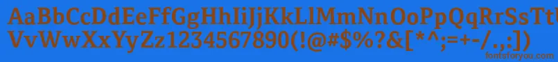 CordaleCorpBold Font – Brown Fonts on Blue Background