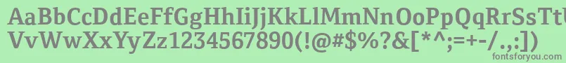 Шрифт CordaleCorpBold – серые шрифты на зелёном фоне