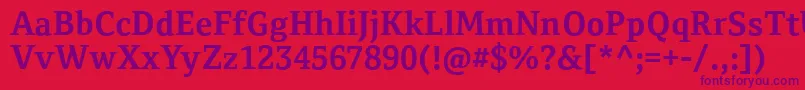 CordaleCorpBold-Schriftart – Violette Schriften auf rotem Hintergrund