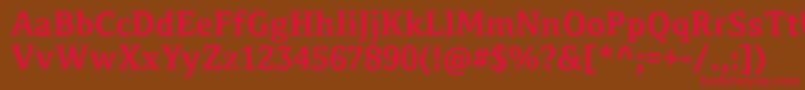 CordaleCorpBold Font – Red Fonts on Brown Background