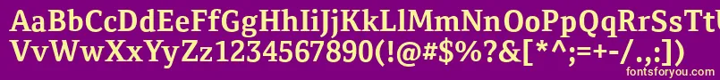 CordaleCorpBold Font – Yellow Fonts on Purple Background