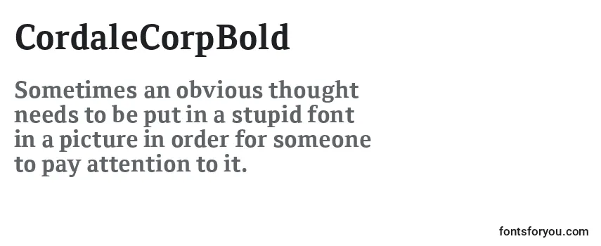 CordaleCorpBold Font
