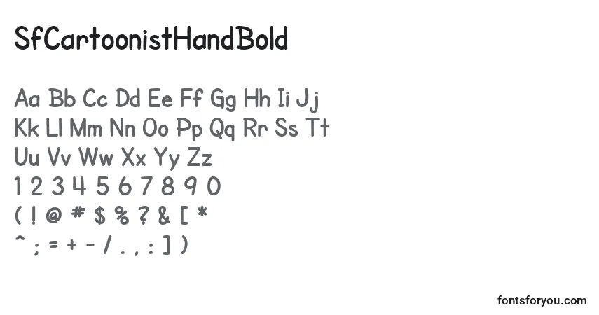SfCartoonistHandBold Font – alphabet, numbers, special characters