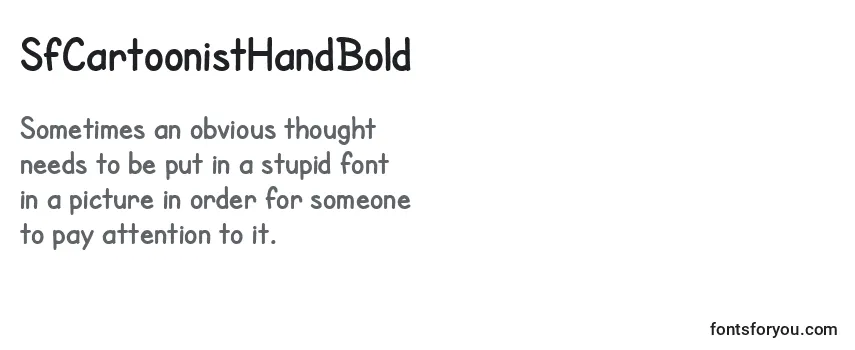 Review of the SfCartoonistHandBold Font