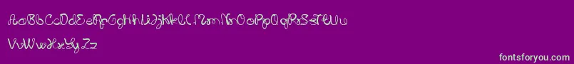 SaviorLightOurWay Font – Green Fonts on Purple Background