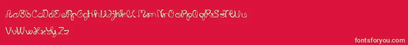 SaviorLightOurWay Font – Green Fonts on Red Background