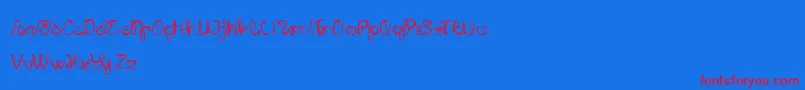 SaviorLightOurWay Font – Red Fonts on Blue Background