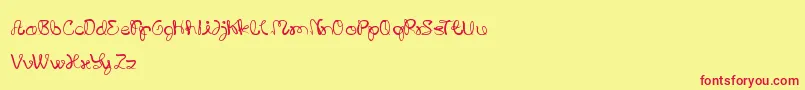 SaviorLightOurWay Font – Red Fonts on Yellow Background