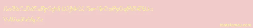 SaviorLightOurWay Font – Yellow Fonts on Pink Background