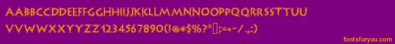 Outlinestorm Font – Orange Fonts on Purple Background