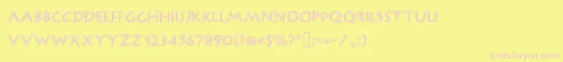 Outlinestorm Font – Pink Fonts on Yellow Background