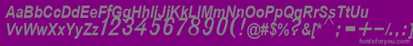 D432BoldItalic Font – Gray Fonts on Purple Background