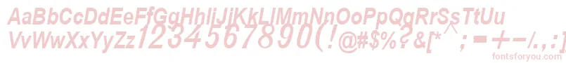 D432BoldItalic Font – Pink Fonts on White Background