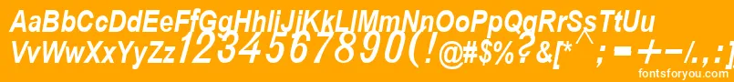 D432BoldItalic Font – White Fonts on Orange Background