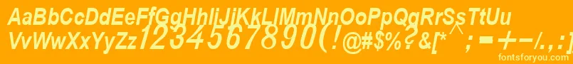 D432BoldItalic Font – Yellow Fonts on Orange Background