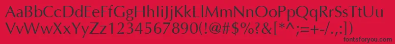 AgopusNormal-Schriftart – Schwarze Schriften auf rotem Hintergrund