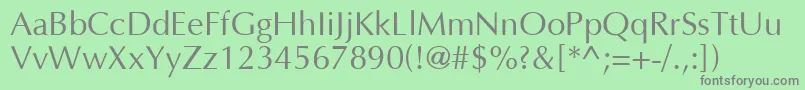 AgopusNormal Font – Gray Fonts on Green Background