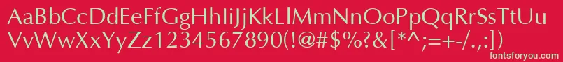 フォントAgopusNormal – 赤い背景に緑の文字