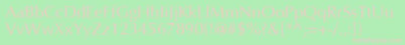 AgopusNormal Font – Pink Fonts on Green Background