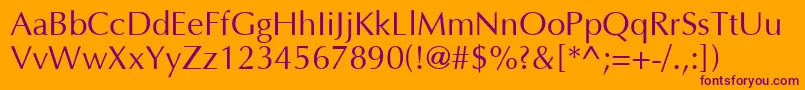 AgopusNormal Font – Purple Fonts on Orange Background