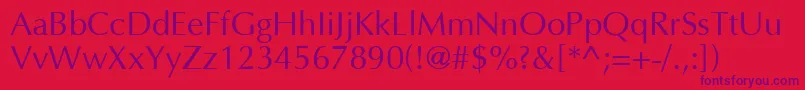 AgopusNormal Font – Purple Fonts on Red Background