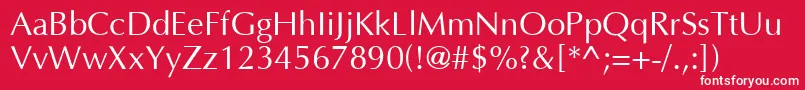 フォントAgopusNormal – 赤い背景に白い文字