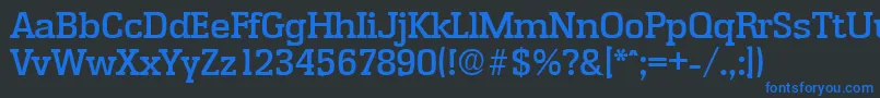EnschedeMedium Font – Blue Fonts on Black Background