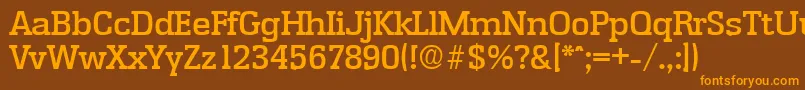 En savoir plus sur la police EnschedeMedium Police EnschedeMedium – polices orange sur fond brun
