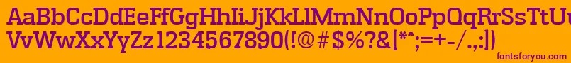 EnschedeMedium Font – Purple Fonts on Orange Background