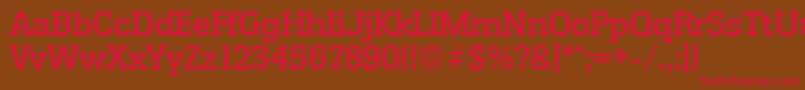 EnschedeMedium Font – Red Fonts on Brown Background