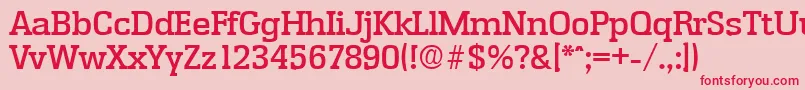 EnschedeMedium Font – Red Fonts on Pink Background
