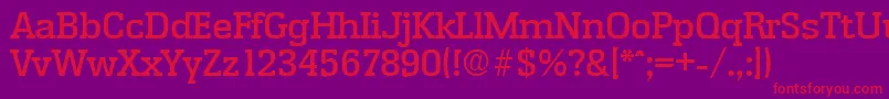 EnschedeMedium Font – Red Fonts on Purple Background