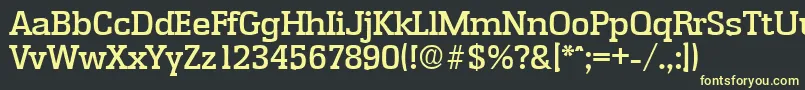 EnschedeMedium Font – Yellow Fonts on Black Background