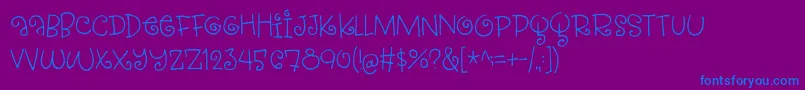 StrawberryGossipDemo Font – Blue Fonts on Purple Background