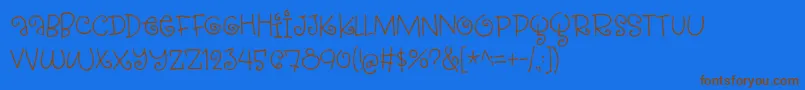 StrawberryGossipDemo Font – Brown Fonts on Blue Background