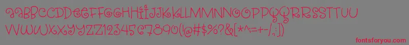 StrawberryGossipDemo Font – Red Fonts on Gray Background