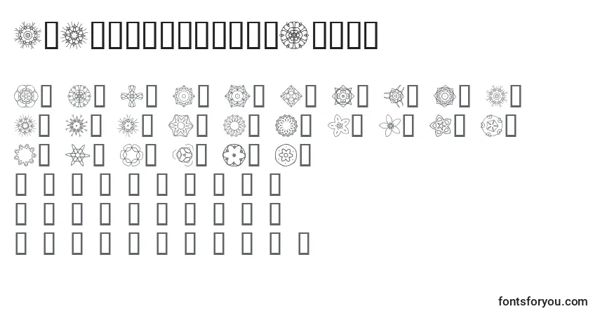 A fonte JiKaleidoscopeBats2 – alfabeto, números, caracteres especiais