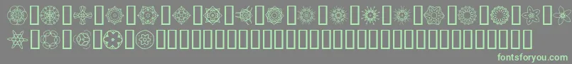 JiKaleidoscopeBats2 Font – Green Fonts on Gray Background