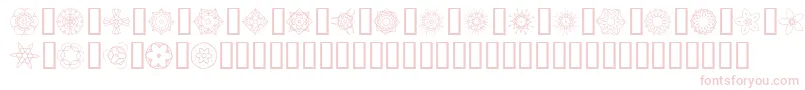 JiKaleidoscopeBats2 Font – Pink Fonts on White Background