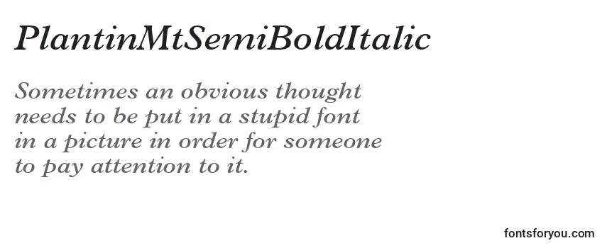 PlantinMtSemiBoldItalic Font