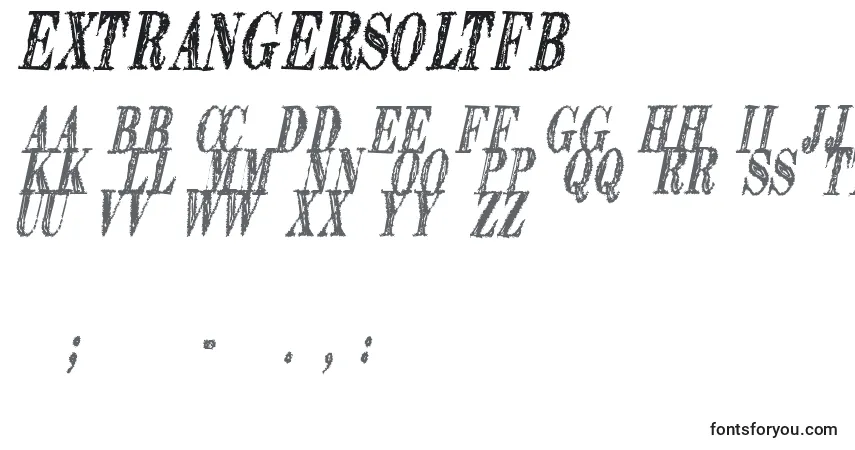 Schriftart ExtrangerSolTfb – Alphabet, Zahlen, spezielle Symbole
