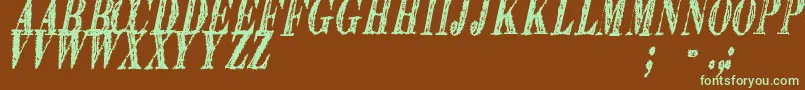 ExtrangerSolTfb Font – Green Fonts on Brown Background