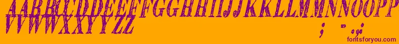 ExtrangerSolTfb Font – Purple Fonts on Orange Background