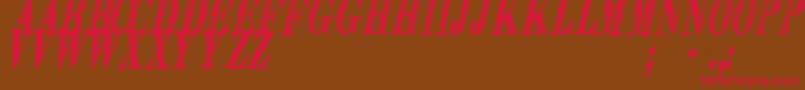 ExtrangerSolTfb-Schriftart – Rote Schriften auf braunem Hintergrund