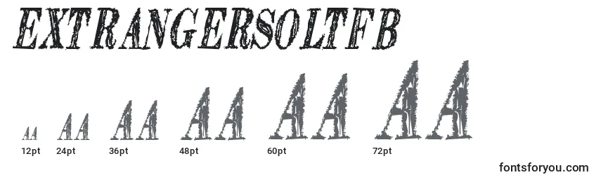 Размеры шрифта ExtrangerSolTfb