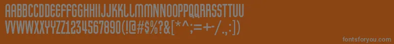 フォントPretender – 茶色の背景に灰色の文字