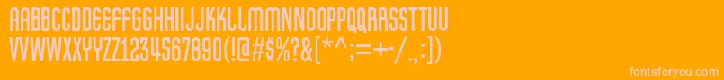 フォントPretender – オレンジの背景にピンクのフォント